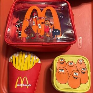 Mcdonald's Characters Cosmetic Bag 3 Piece Set by Mad Engine - nuggets fries bag
